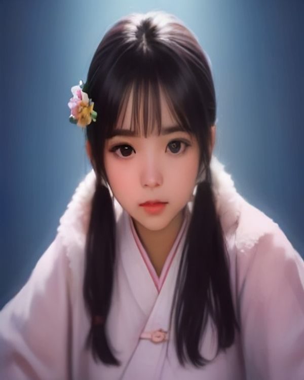 桃乃木香奈代表形象配图：深蓝光影下一位气质清新的日系女性侧身凝视远方，光线从左侧打来营造出沉静而优雅的电影感氛围